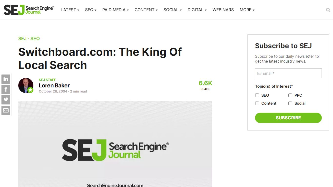 Switchboard.com: The King Of Local Search - Search Engine Journal